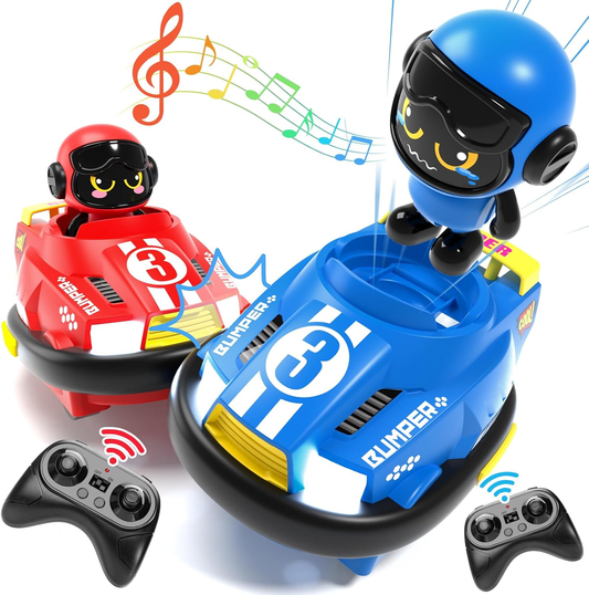 2 Pack RC Cars Toys for Ages 2-4 Toddlers|Remote Control Bumper Cars Toys for Ages 5-7 Kids|Birthday Gift for 3 4 5 6 7 8 Year Old Boys